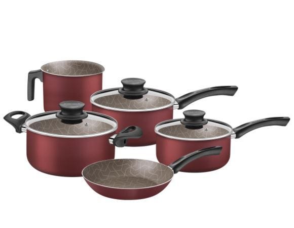 Batería de Cocina 5 Piezas Paris Bordeaux