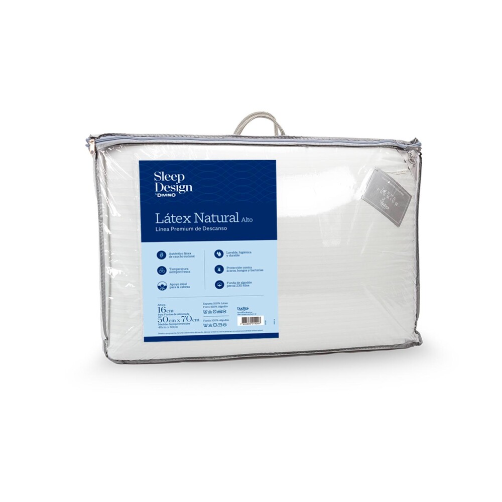 Almohada de Látex Alto Premium Divino LN1125
