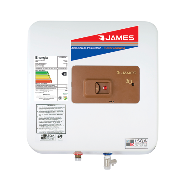 Termotanque James 30 Litros Tanque de Cobre