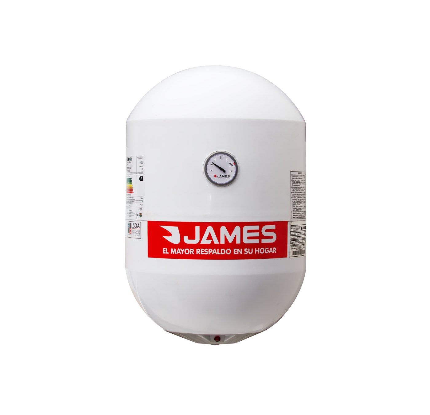 Termotanque James Cilíndrico 40 Litros Eficiencia A
