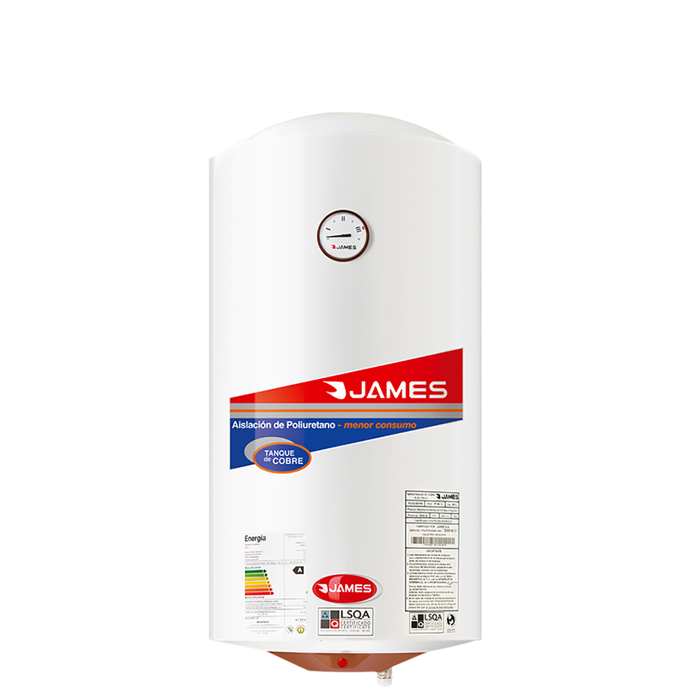 Termotanque James 60 Litros Tanque de Cobre