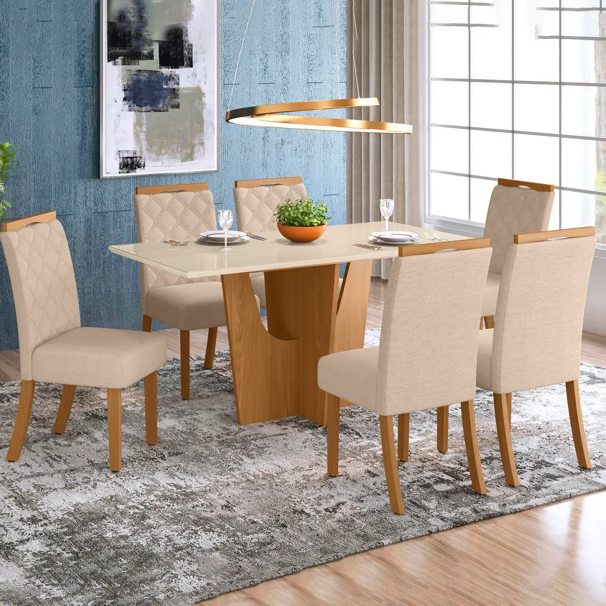 Juego de Comedor Madrid 6 Sillas Divino