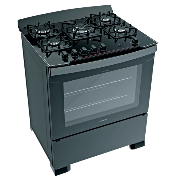 Cocina a Gas James C805V Negro 5 Hornallas