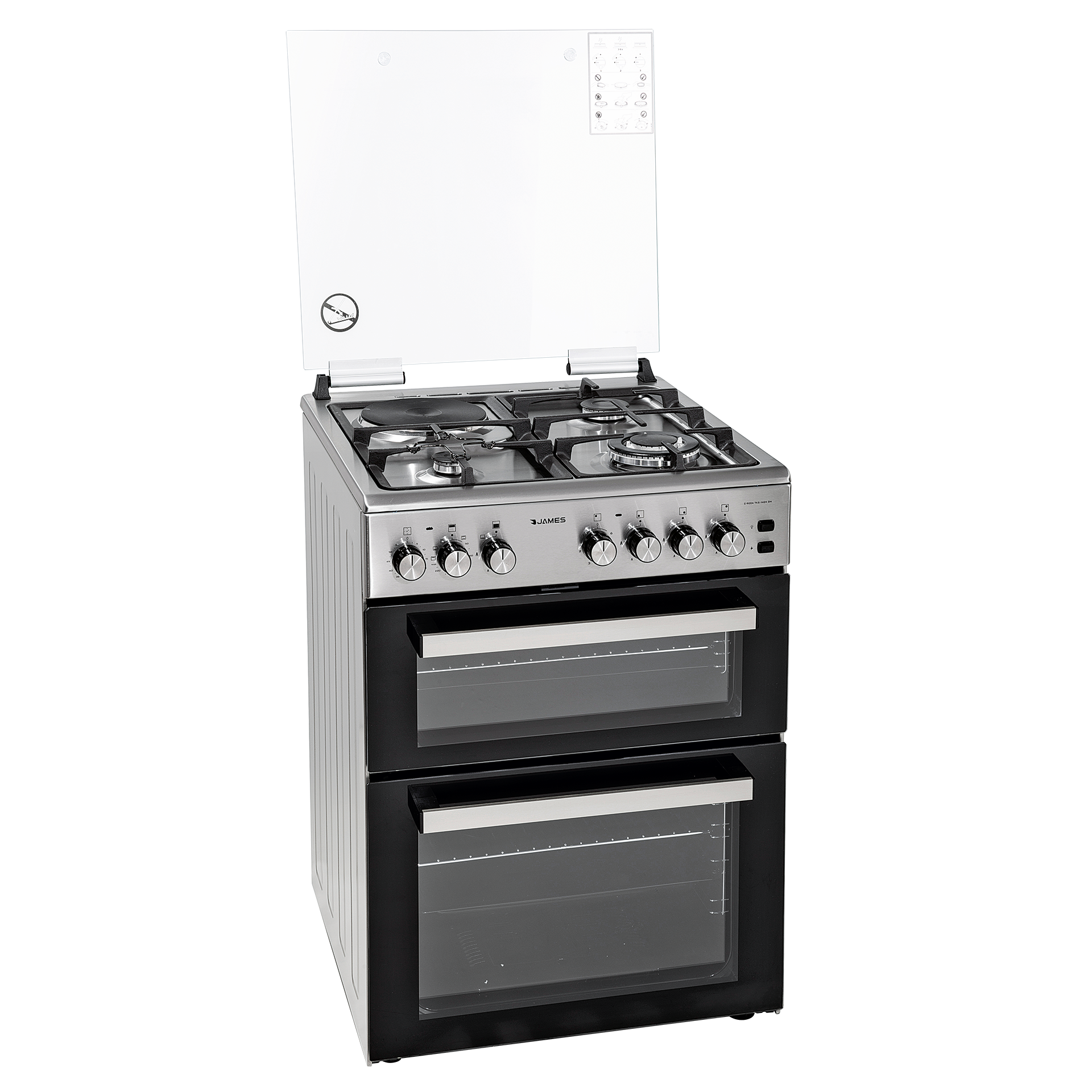 Cocina James C900A TKS Inox Doble Horno