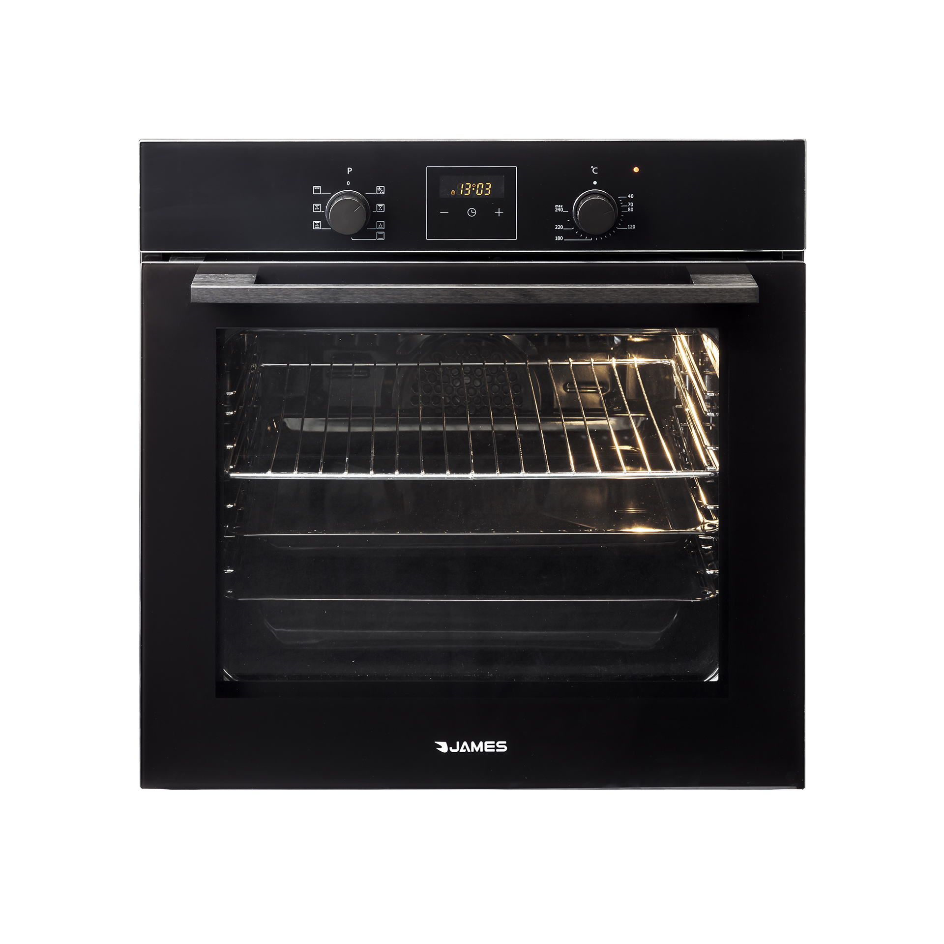 Horno Eléctrico para Empotrar James HEE-BKD/G2 Vidrio Negro
