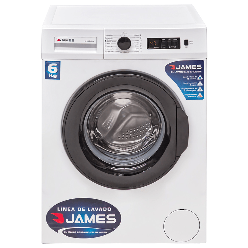 Lavarropas James LR1006 G5 6kg Blanco