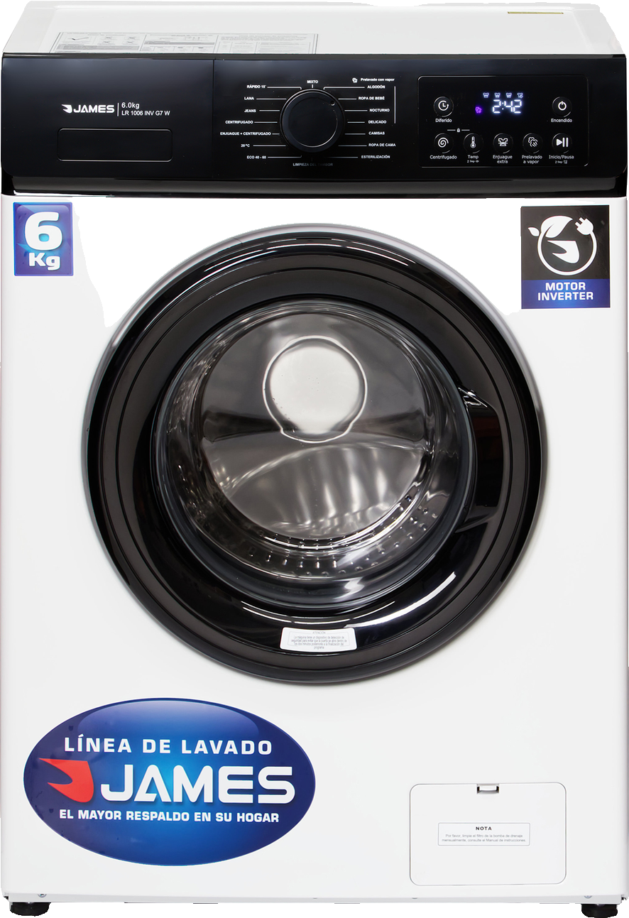 Lavarropas James LR1006 Inverter G7 Blanco