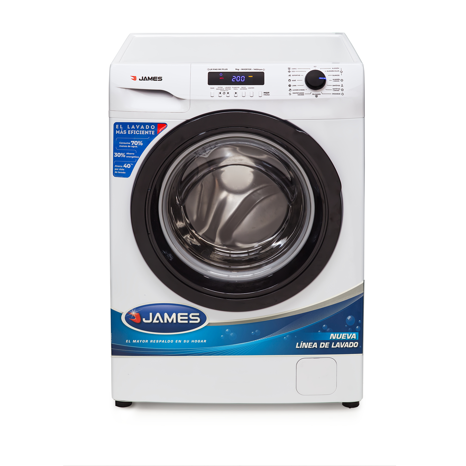 Lavarropas James LR 9140 Inverter Plus