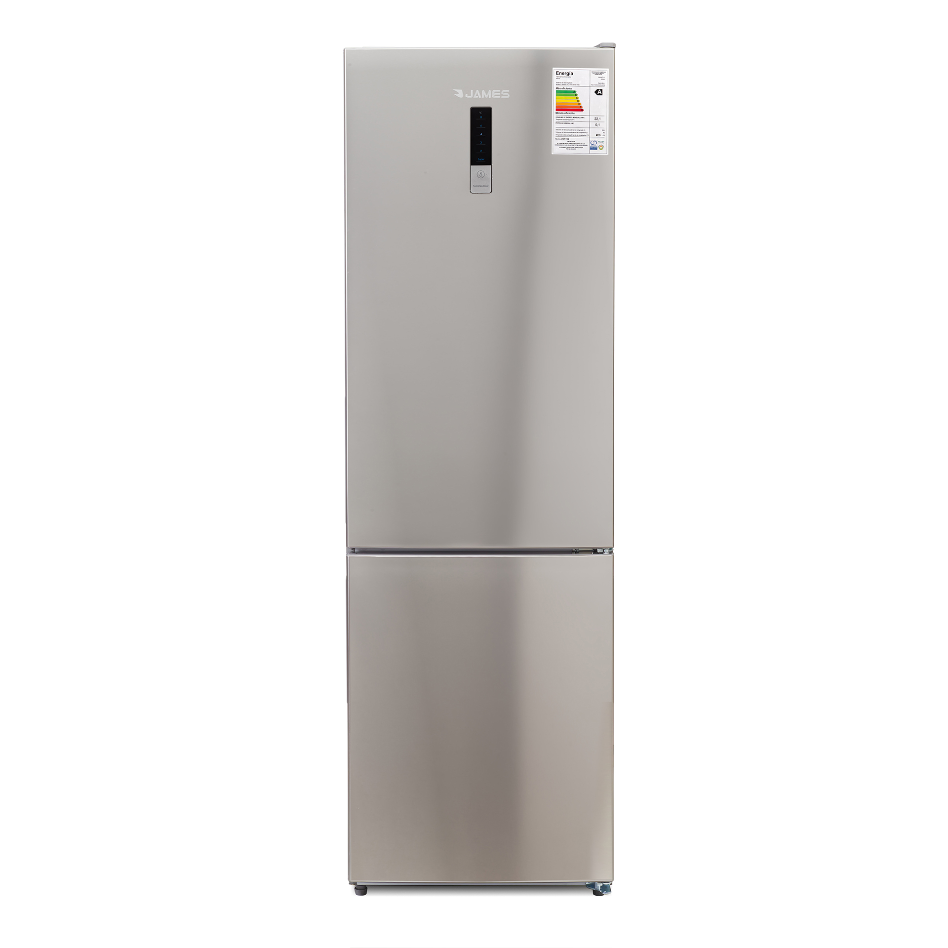 Refrigerador con Freezer James RJE 418 Inoxidable