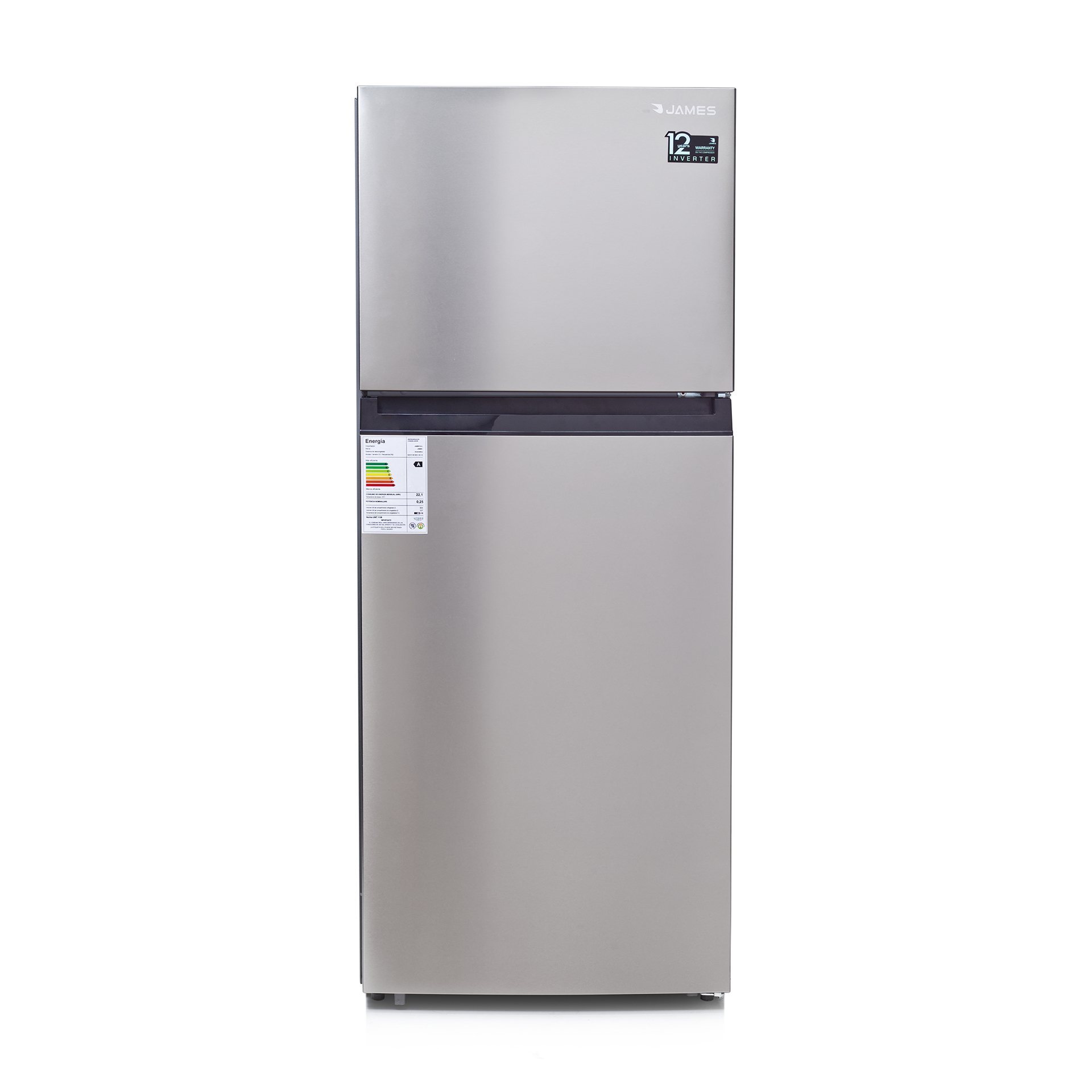 Refrigerador con Freezer James RJE 571 Inverter Inoxidable sin Dispensador