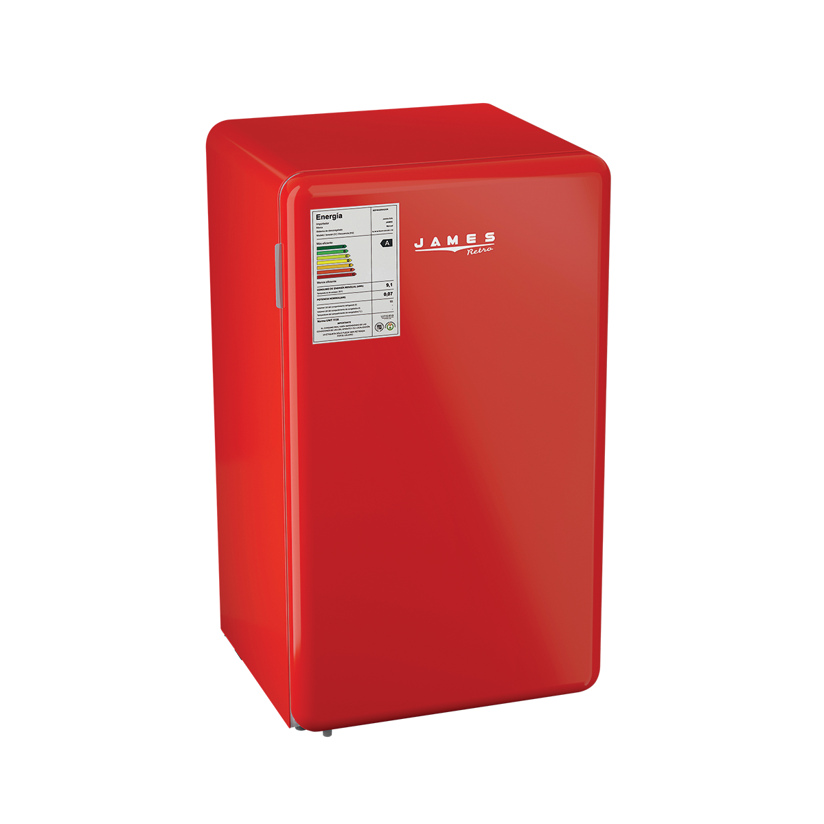 Frigobar James RJ90M Rojo/Negro