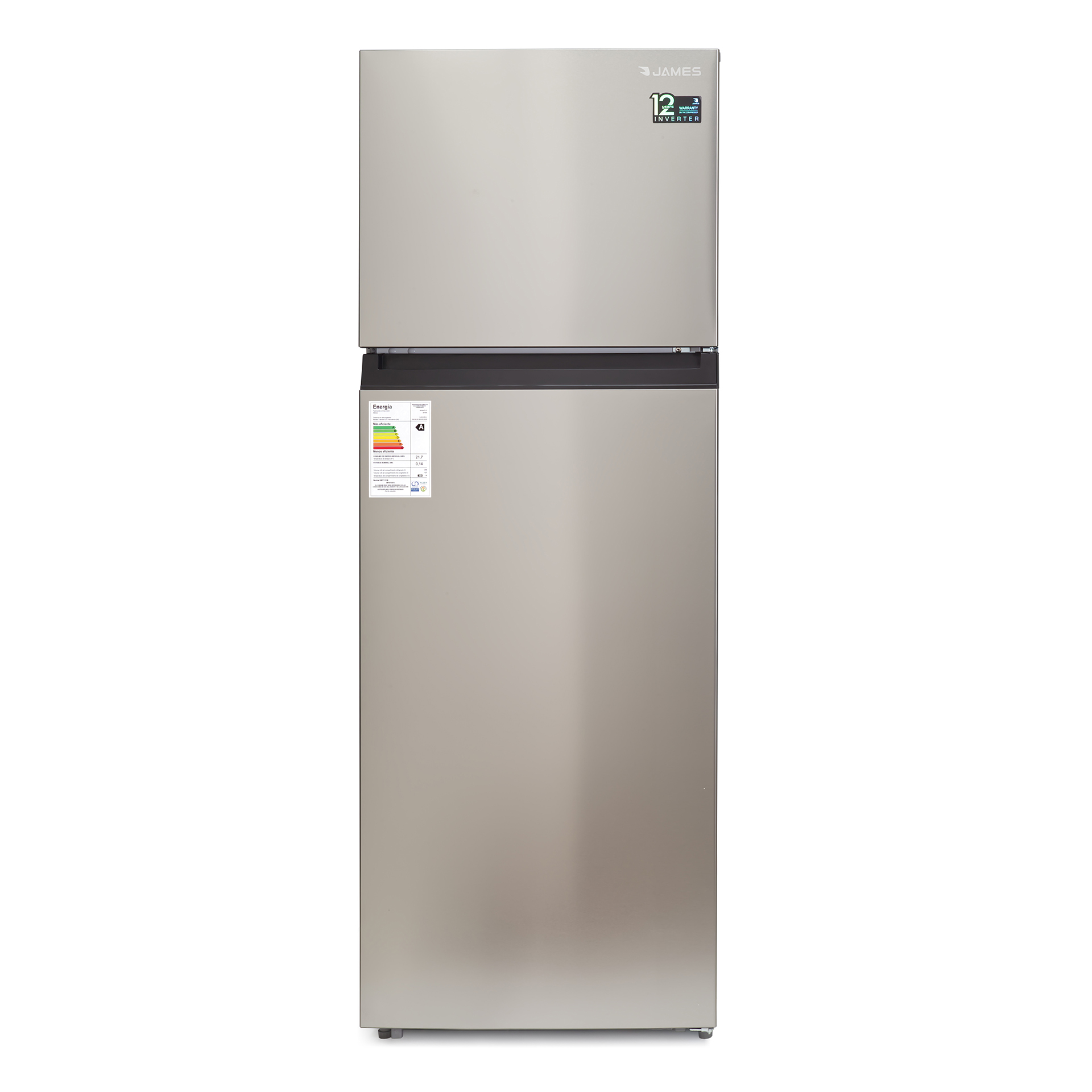 Refrigerador con Freezer James RJE 622 Inverter Inoxidable