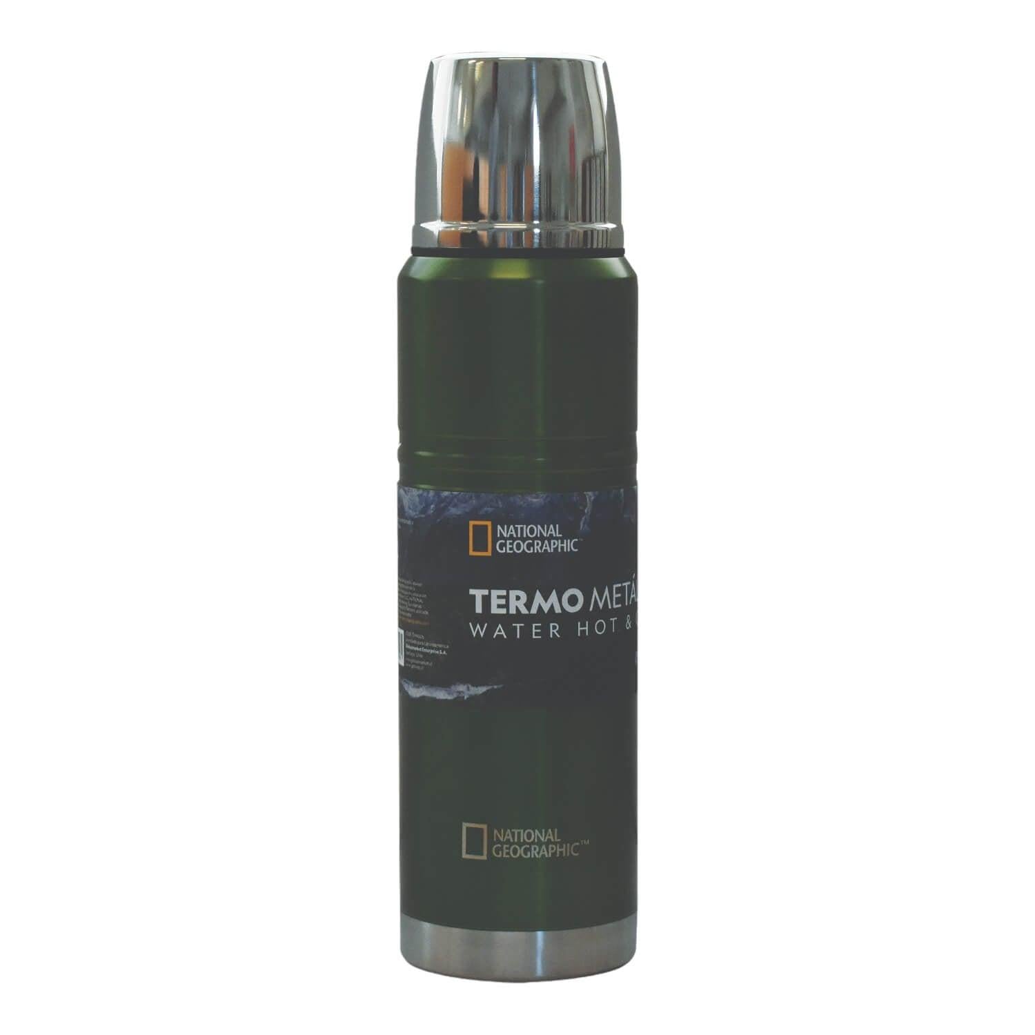 Termo Nat Geo Metal 1000 ml Verde/Azul