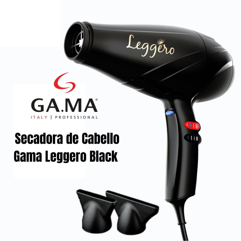 Secador de Cabello Gama Leggero Black Ion 220V