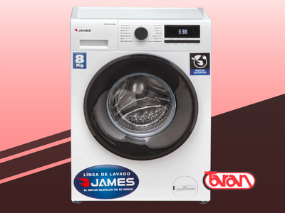 LAVARROPA CARGA FRONTAL 10 KG INVERTER JAMES LR 1016 INV G4 BL