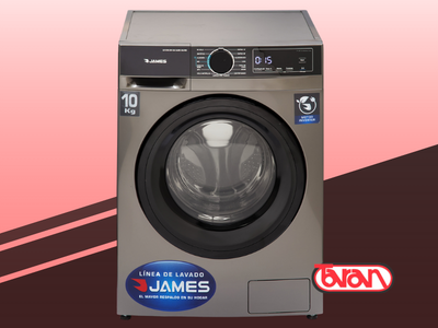 LAVARROPA CARGA FRONTAL 10 KG INVERTER JAMES LR 1016 INV G4 DARK SILVER