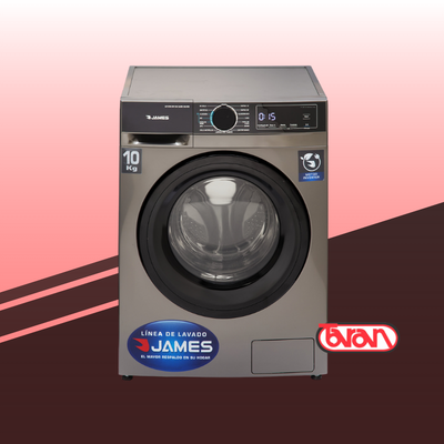 LAVARROPA CARGA FRONTAL 10 KG INVERTER JAMES LR 1016 INV G4 DARK SILVER