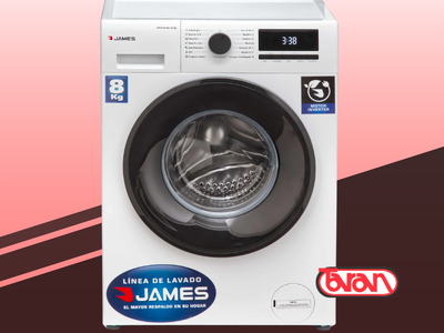 LAVARROPA CARGA FRONTAL 8 KG INVERTER JAMES LR 8140 INV G3 BL
