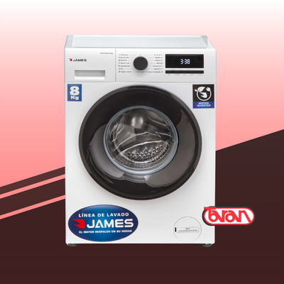 LAVARROPA CARGA FRONTAL 8 KG INVERTER JAMES LR 8140 INV G3 BL