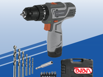 TALADRO ATORNILLADOR 12V EN KIT GLADIATOR TG410/12K1